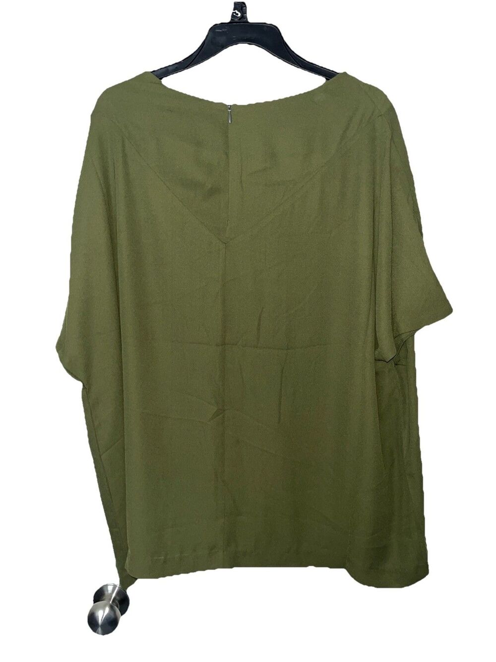 Pari Passu Maura Short Sleeve Top in Army NWT size 16 Minimal Preppy Casual - Picture 6 of 8